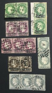 MOMEN: ST HELENA SG # 1884-94 PAIRS/STRIPS CROWN CA USED LOT #60469