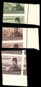 MOMEN: EGYPT SC #267-268,269A 1947-51 MISPERF MINT OG NH LOTT #65727