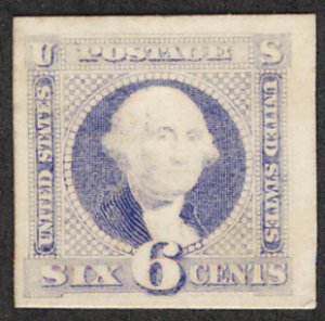 US #115 SUPERB proof on cardboard, 115P4, large margins all around