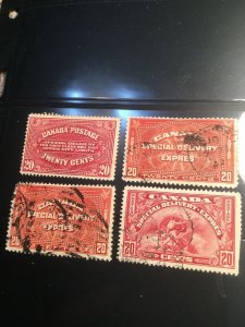 Canada Scott E2, E4, E5 & E6 Used Catalog $50 You Get All 4 Stamps In Photos!