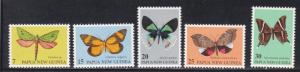 Papua New Guinea # 503-507, Moths, NH, 1/2 Cat.,