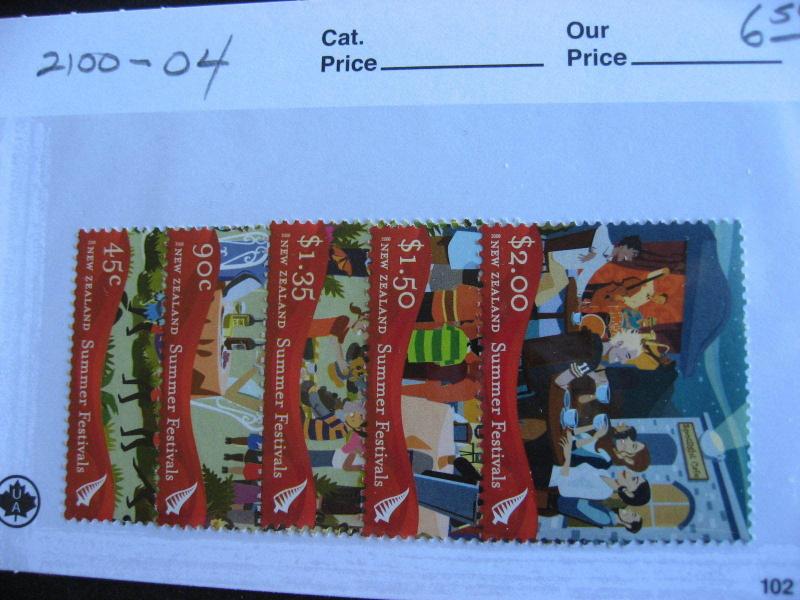 NEW ZEALAND  Summer Festivals set Sc 2100-04 MNH 