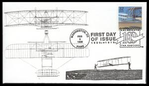 #3182g Wright Bros First Flight LEB FDC