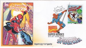 AO-4159k-1, 2007, Marvel Comics Super Heroes, FDC, Add-on Cachet, DCP, Spider-Ma