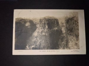 1908 Rhodesia Postcard Cover Bulawayo to London England Victoria Falls Gorge