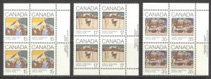 Canada Sc# 870-872 MNH PB (a) 1980 15c-35c Christmas