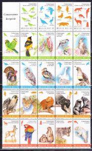  rR)1994 MEXICO FUL SHEET TOPIC BIRDS, CONSERVEMOS LA ESPECI