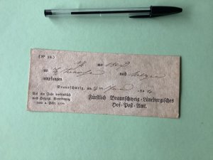 Germany Braunschweig  post office 1824 postal note Ref A1596 