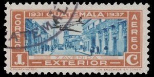 GUATEMALA STAMP 1937. SCOTT # C80. USED. # 2