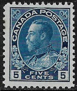 Canada #111 Mint Hinged Stamp - King George V (d)
