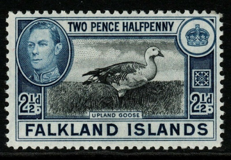 FALKLAND ISLANDS SG152 1949 2½d BLACK & BLUE MTD MINT