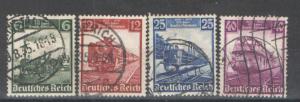 Germany 1935 Sc# 459-462 Centenary Railroad set Used VF