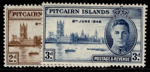 PITCAIRN ISLANDS GVI SG9-10, 1946 victory set, M MINT.