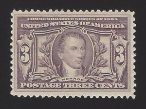 US #325 1904 Violet Perf 12 Wmk 191 Mint OG LH VF SCV $70