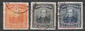 Colombia #540-541, C145 Airmail. Andres Bello