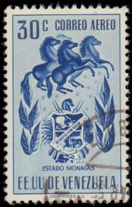 Venezuela #C486, Incomplete Set, 1952, Horses, Used