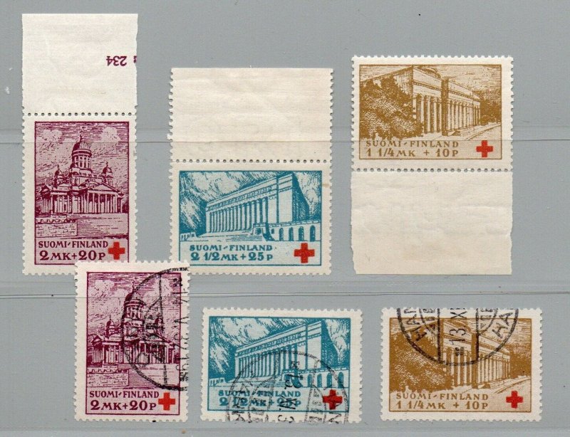 Finland - Sc# 2B9 - B11 MNH (h on margins) & Used (2) Sets  /   Lot 1123081