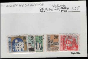 Czechoslovakia SC# 1341-1342-1343-1348B-1348C Used f/vf