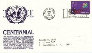 1965, United Nations: 100th Anniv. I. T. U., FDC (D14203)