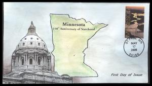 #4266 Minnesota Statehood Anagram FDC