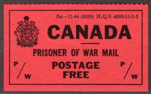 PWF4, MNHOG, 1944 Prisoner of War Frank, tough stamp!, Canada Revenue