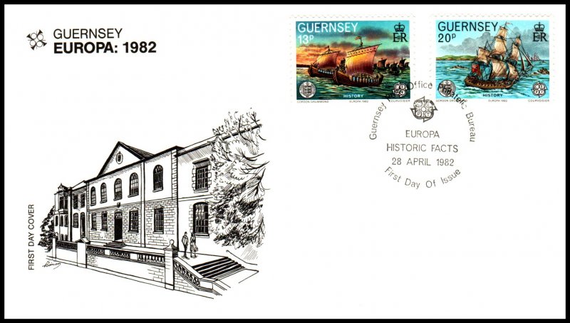 Guernsey 240-241 Europa U/A FDC