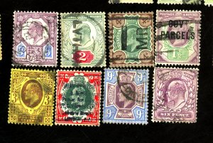 GREAT BRITAIN #130 132-6 138A O31 USED FVF Cat $283