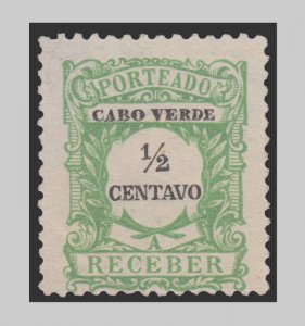 CABO VERDE 1921 SCOTT # J21. UNUSED. # 1