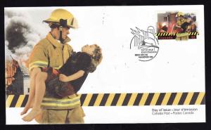 Canada-Sc#1986-stamp on FDC-Volunteer Firefighters-2003-