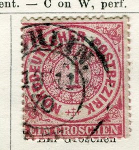 GERMANY; NORTHERN STATES 1860s classic fine used 1g. value