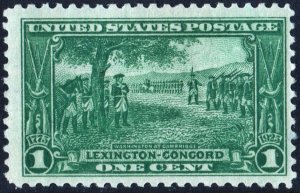 SC#617 1¢ Lexington-Concord Single (1925) MLH