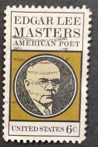 US #1405 Used F/VF 6c Edgar Lee Masters - American Poet 1970 [G4.3.2]