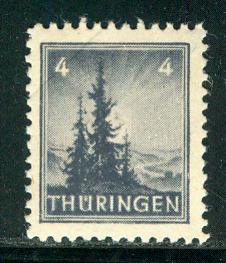 GDR Thuringia Scott # 16N2, mint nh, variation