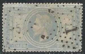 France 37 Y&T 33 5Fr Napoleon Etoile 1 Canc (Paris) F/VF App 1869 SCV $750