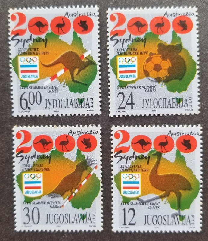 Yugoslavia Olympic Games Sydney 2000 Kangaroo Koala Bear Bird (stamp MNH *toning