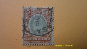 East Africa & Uganda Prot. 1904-07 Scott# 23 USED F-VF (C) WMK 3