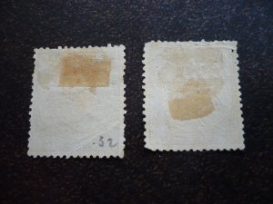 Stamps - Cuba - Scott# 32,34 - Mint Hinged