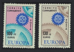 Turkey Europa CEPT 2v 1967 MNH SC#B120-B121 SG#2197-2198 MI#2044-2045