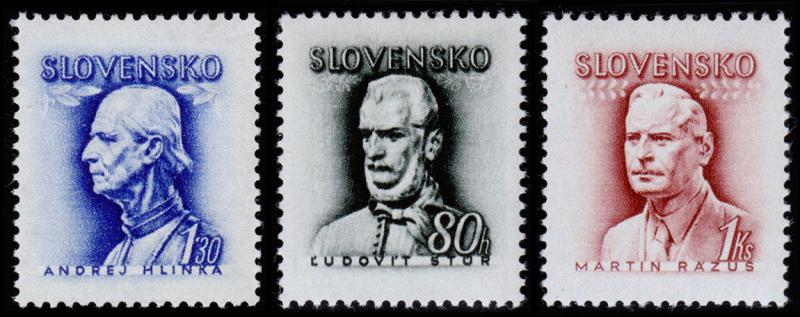 Slovakia Scott 83, 93-94 (1943-44) Mint H F-VF