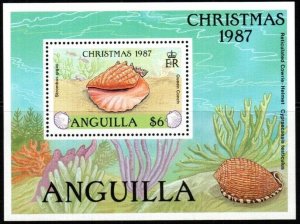 ANGUILLA SGMS787 1987 CHRISTMAS SHELLS MNH