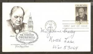 Churchill 1965 Artmaster Pen FDC  BIN 6419