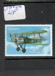 TANZANIA (P2808B)  AIRPLANE    SC 1986         MNH 