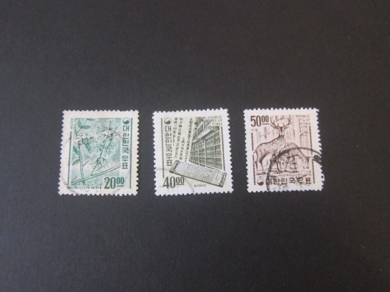 Korea 1967 Sc 582-4 set FU