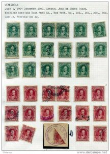 Venezuela 1904/9  on Page General Jose de Sucre Issue  Mostly Used 5c 10c