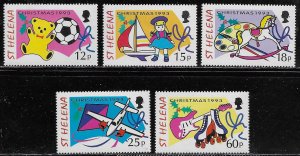 St Helena Scott #'s 611 - 615 MNH