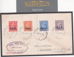 MS2389 1944 WW2 BOIC SOMALIA Mogadishu *EAF* GB Overprints 'Head Office' Cover