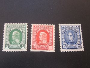 Venezuela 1911 Sc 250-51,253 MH