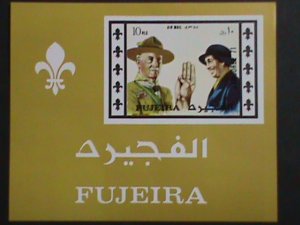 FUJEIRA-1971 WORLD SCOUT JAMBOREE- IMPERF- MNH S/S SHEET-VERY FINE