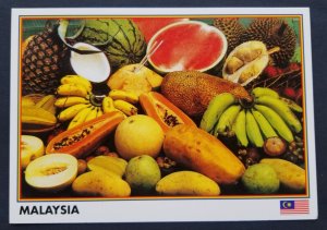 Malaysia Tropical Fruits 2005 Food Banana Papaya Durian Coconut (postcard) MNH