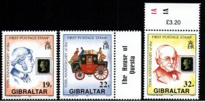 Gibraltar # 570 - 572 MNH